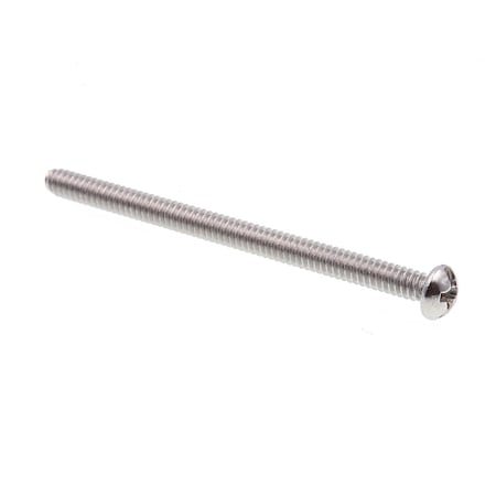 Machine Screw, Round Head, Phil/Sltd Comb Drive No. 6-32 X 2in 18-8 Stainless Steel 100PK